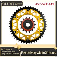 Motorcycle 520 45T-52T 14T Front Rear Sprocket For SUZUKI DR250 DR-Z250 RM250 RMX250 DR350 DR-Z400 DR RM RMX DRZ 250 350 400 L M