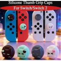 4PCS/Set For NS2/PS5/XBOX New Anti-Slip Cute Silicone Analog Stick Cover Soft Thumb Stick Grip Cap For Switch/Lite/OLED Accessor