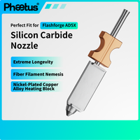 Phaetus For FlashForge Ad5x Nozzle Silicon Carbide 0.4 0.6mm Adverturer Ad5x Flashforge Extruder Ad5x Hotend 3d Printer Parts