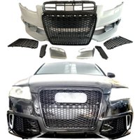 For Audi A6 C6 2005 2006 2007 2008 2009 2010 2011 2012RS6 Front Bumper Kits A6 Bodykit Upgrade Wide Full Body Kit