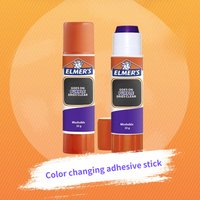 3/6PCS Handmade Purple Color Changing Adhesive Stick High Viscosity Solid Adhesive Stationery Set Handmade Tools