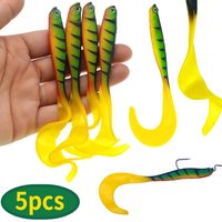 5pcs Fishing Lure 12cm 7g Swimbait Shad T-Tail Soft Bait Artificial Silicone Lures Bass Pike Fake Lures Fishing Jigging Wobblers