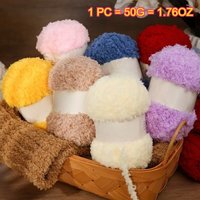 Coral Yarn Hand Knitting Yarn For Crochet DIY Craft Doll Sweater Scarf Towel Bag Blanket Soft Colorful Warm Fluffy Chenille Yarn