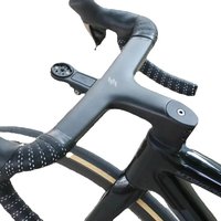 AliExpress NONE Bigrock Carbon Full Internal Road handlbar 28.6/31.8mm Gravel Handlebar 340/360/380/400 Racing Bike integrated Bicycle Handlebar