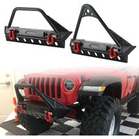 Ajrc Metall-Frontstoßstange mit Lichtern für 1/10 Rc Crawler Trx4 Defender Axial Scx10 90046 Scx10 Iii Axi03007 Axi03003 Upgrade