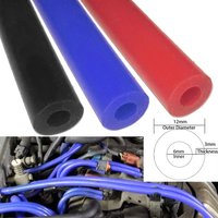 6x12mm Inner Diameter 3mm Thickness 3mm Blue Red Black Car Vacuum Silicone Hose Universal Racing Line Pipe Tube 1/2/3/5/10meters