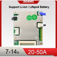 JBD Smart BMS 7-14S 24V 36V 48V 60V FOR Li-ion Lifepo4 LTO Battery with BT APP UART Balance Function PCB Board 20A 30A 40A 50A