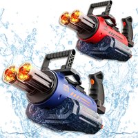 Strongest Rotating Electric Water Gun Toy With Light Spray Blaster Shooting Water Gun Beach Pool Toys Boy Adult Children Gifts