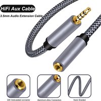 3.5mm Jack AUX Cable Male To Female Extension Cable Audio Connector for Headphones Speaker Extender Cord For Samsung Xiaomi PC