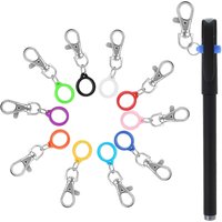 10/20 Pcs Silicone Pen Clip with Lobster Clasp Pen Holder Badge Reel Clips Badge Pen Holder Accessories(Pen not Included)