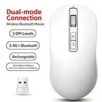 Ergonomic Silent Rechargeable Dual Mode Wireless Mouse Bluetooth 2.4G 6 Buttons 3 Speed DPI Computer Mice For Laptop Desktop