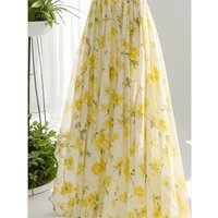 Female High Waist Floral Skirt French Lady Fashion Casual Chiffon A-line Skirt Spring Summer Women High-end Printed Long Skirts