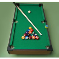 Kids Pool Table Set with Balls Chalk Bedroom Interactive Toys Home Office Game