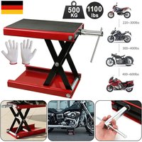 Motorradheber 500 kg Scherenhebebühne, Robust, Hydraulisch, Breite Plattform, Scherenhebebühne, Tischständer, Hebewagen für Dirt Bikes, Profi-Reparaturwerkzeuge