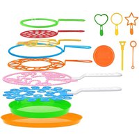 15PCS Big Wand Kit for Kids Bubble Making Toy Colorful Bubble for Outdoor Activity &