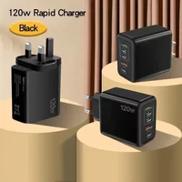 2/3Pcs 120W Multi Ports USB PD Charger Power Adapter Fast Charging Wall Adapter USB C Charger Type C Quick Charge EU/US/UK Plug