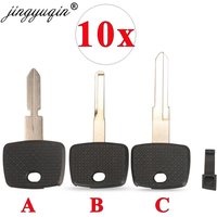 jingyuqin 10pcs Uncut Transponder Ignition Car Key Shell With HU39 HU64 YM15 Uncut Blade for Mercedes-Benz Vito Actros Sprinter
