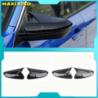 Couvercle de rétroviseur latéral en Fiber de carbone ABS en forme de corne, capuchons de rétroviseur pour Honda pour Civic 10th 2016 2017 2018 2019 2020