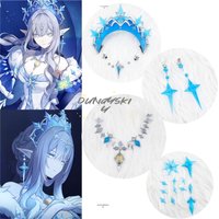 Genshin Impact Anastasia Snezhnaya Tsaritsa Cosplay Kopfbedeckung Accessoires Requisiten Komplettset Anime Cosplay Halloween Party