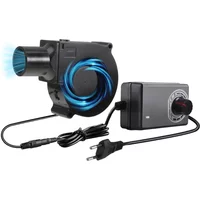 BBQ Blower 220V with Air Collection Adjustable Speed Cooking Tool for Outdoor BBQ Grill Camping Cooking Charcoal Starter