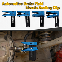 Brake Line Plug 4 PCS Car Brake Line Clamp Car Brake Oil Line Plug Tool Automatic Fluid Stop Clamp Set Universal for Most Cars