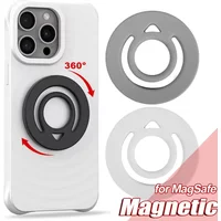 Universal Magnetic Silicone Phone Ring Holder Grip Comfortable 360 Degree Rotatable Double Side Phone Stand for Magsafe Android