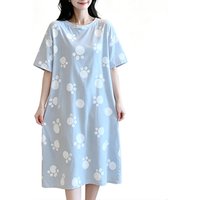 Women's Short-Sleeved Nightgown Large Size Leisure Wind Cute Sweet Pajamas Korean Version Of The Cartoon Homewear night skirt
