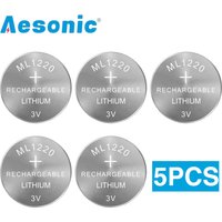 5PCS ML1220 3V 18mAh ML 1220 Rechargeable Battery for Motherboard CMOS RTC BIOS Back Up Cell Button Coin Battery Replaces CR1220