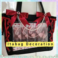 Pearl Bow Itabag DIY Decoration Pearl Luggage Pendant Itabag Exquisite Decorative Chain Lolita Accessories Decoration