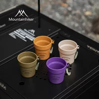 Mountainhiker 4Pcs Ultralight Camping Cup Set Portable Travel Coffee Mugs for Backpacking Hiking