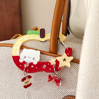 Kawaii Acrylic Key Carabiner - Cute Ita Bag Charm Novelty Keychain Multi-functional Decorative Clip for Keys, Bag & Purse〔YY33〕