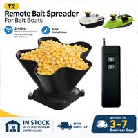Distributeur d'appâts à distance LOKEEVAN T2 pour bateaux à appâts, sans fil 2,4 GHz, 360 ° Distributeur d'appâts rotatif, portée de 300 à 400 m, étanche IP67
