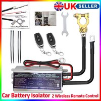 Universal Car Battery Disconnect Cut Off Isolator Master Switches with 2pcs Wireless Remote Control Leak-proof Main Power Switch