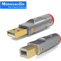 Monosaudio A51/B51 24K Gold Plated USB2.0 Plug DIY USB A To USB B Connector Hi Fi USB Cable USB Shell