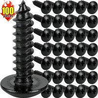 Black Phillips Self-Tapping Screws Plating Large Flat Head Carbon Steel Sharp Tail Recessed Truss Screws Woodworking Fasteners