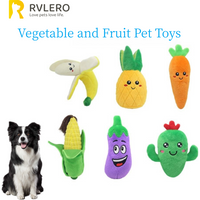 Fruit Vegetable Pet Plush Sound Toys Imitating Pineapple Banana Carrot Corn Eggplant Cactus Dog Interactive Teeth Grinding Clean