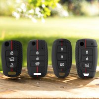 Car Key Case Cover Shell Fob For Hyundai Solaris i30 i35 Azera Elantra Santa Fe For Kia Rio Soul Sportage Carens Sorento Ceed
