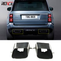 ROVCE Rear Exhaust Tail Throat Pipe Muffler Tip Cover for Range Rover Vogue L405 2018-2022 LR105878 / LR105877 Accessories