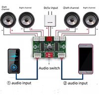 2pcs XH A156 4 Channel PAM8403 Digital Amplifier Board USB 5V Mini DIY 4x3W for Computer Speaker Sound System