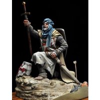 1/24 Scale 75mm Resin Body Sculpture Model Kit Historical Garage Kit Ancient Crusader Knight Miniature Unassembled and Unpainted