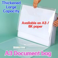 5pcs A3/8K Document Bags - Classic and Minimalist Design, PP Material, Suitable for Artwork, Sketches, and Waterproof Storage