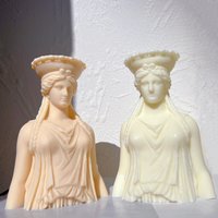Greek Roman Goddess Sculpture Silicone Mould Female Body Bust Statue Art Decoration Scented Candle Silicone Mold