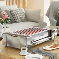 Electric BBQ Home Commercial Smokeless Grill Indoor Grilled Oyster Lamb Skewer Machine Гриль Электрический 그릴 cast iron grill