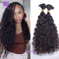 Bulk Human Hair For Braiding Curly Double Drawn Brazilian Remy No Weft Extensions Bohemian Boho Box Braids Hair For Black Women