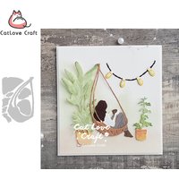 Catlove Plant Basket Madam Metal Cutting Dies Scrapbooking Mold Stencil Die Cuts Card Making DIY Craft Embossing New Dies