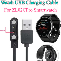 ZL02CPro Charger Cable 2 Pin USB Charging Cable for ZL02 / ZL02D Smartwatch Smart Watches Wristwatch Clock Charge Accessories