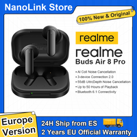 Realme Buds Air 8 Pro Słuchawki Bluetooth Bezprzewodowe Wersja Europejska Do Smartfonów 5G realme 16 Pro Plus realme GT 8 Pro realme Pad 3