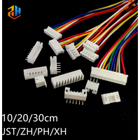 5Sets JST XH/ZH/PH Connector Kit - 1.25/1.5/2.0/2.54mm Pitch 2-12Pin Male-Female Plug with Wire Cable