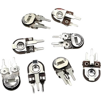 10pcs/ SR083 carbon film adjustable resistor, 8MM vertical 3-pin iron sheet fine-tuning potentiometer, 200R, 1K, 100K