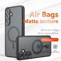 Luxury Matte Magnetic For Magsafe Case for Samsung S26 S25 Edge S24 Plus S23 FE S22 Ultra A55 A54 A35 A34 A25 A16 A15 A06 Cover